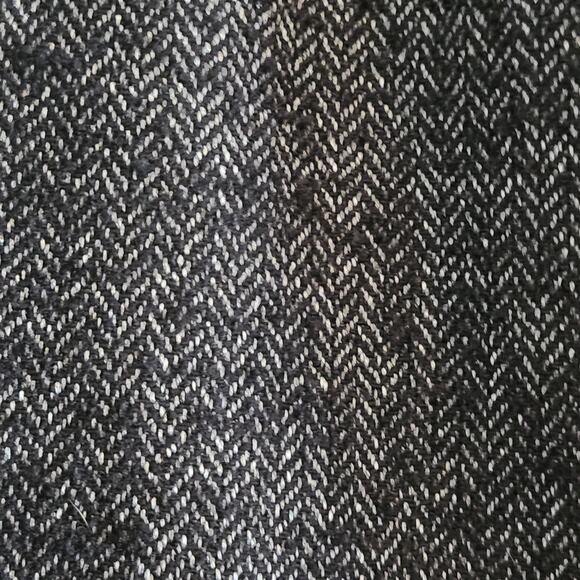 Ann Taylor Black and Siver Herringbone Wool Blend Knee Length Skirt Size 12 - Picture 5 of 7